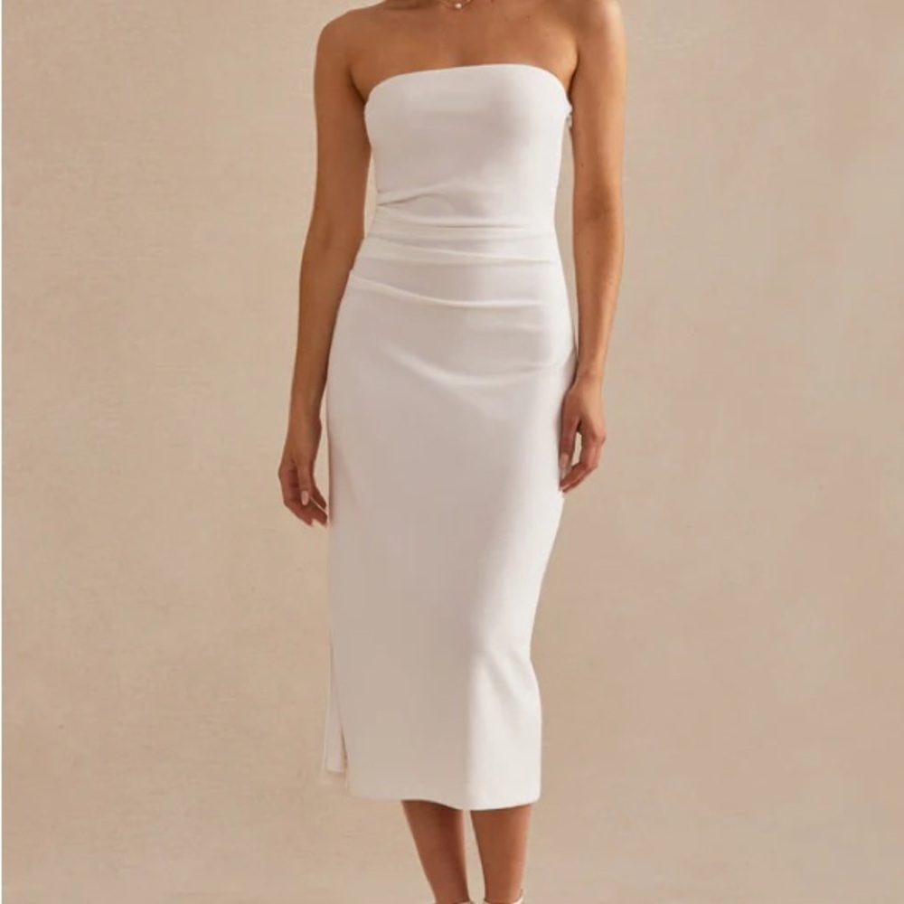 Never worn Strapless Ivory Birdy Grey Dress